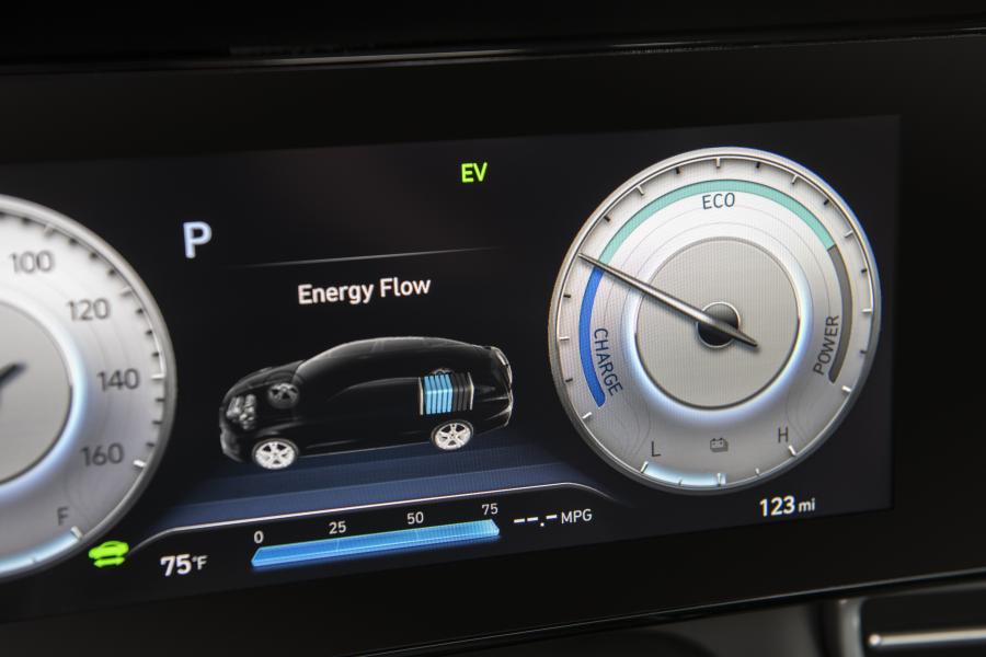 Панель приборов Hyundai Elantra Hybrid (CN7) 2020 года  (NA) (фото 3 из 7)